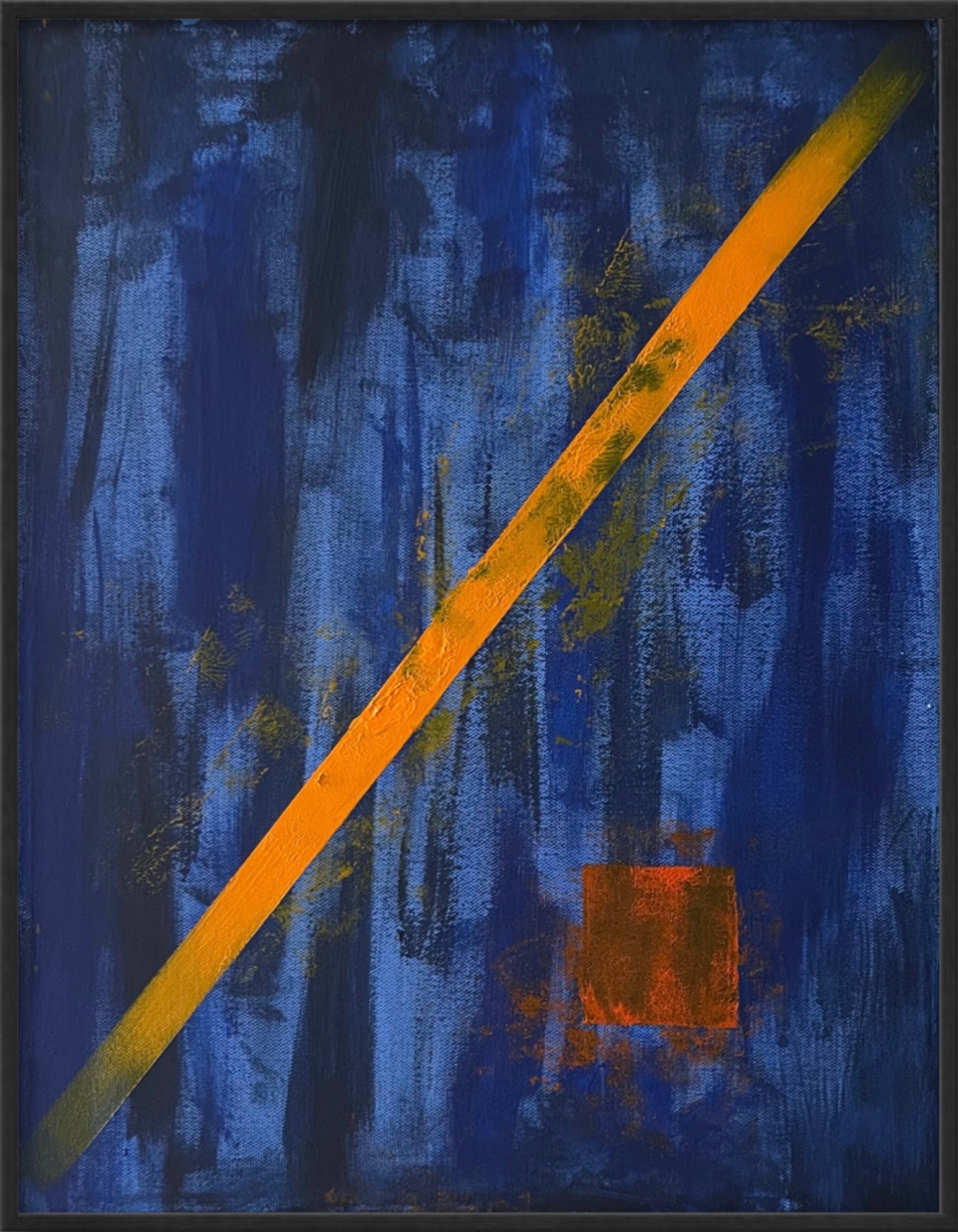 BLUE DIVISION, minimal painting by Robert Van Winkle